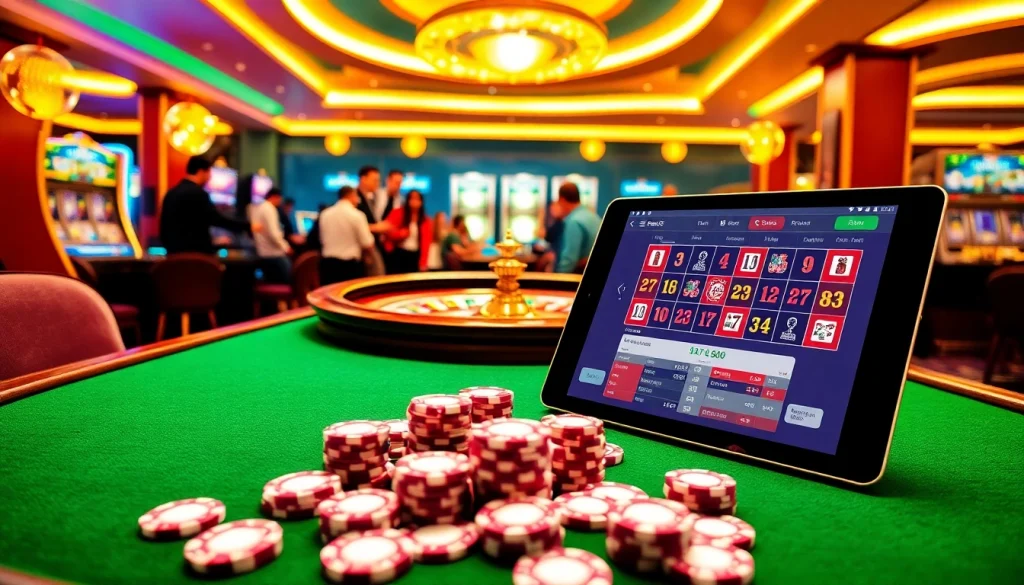 Winning at the roulette table in a vibrant casino scene inspired by https://xx88.bar/ with excited players and bright lights.